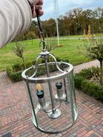 Stijlvolle Hanglamp met Glazen Kap, Ophalen, Zo goed als nieuw, Glas, Minder dan 50 cm