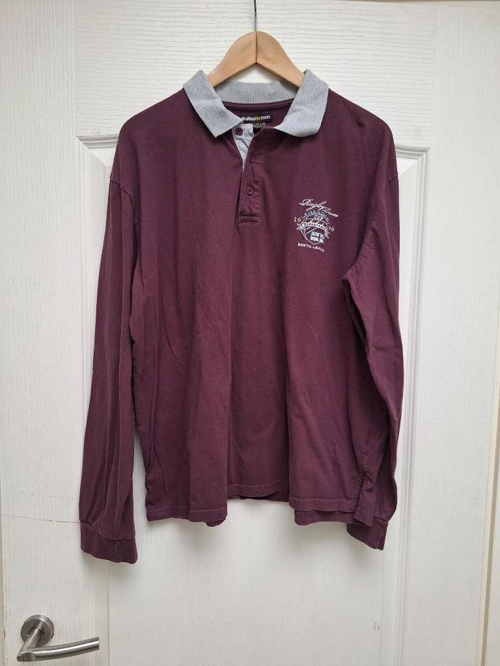 Polo sweater Atlas for men xxl, Kleding | Heren, Polo's, Zo goed als nieuw, Overige maten, Paars, Ophalen of Verzenden