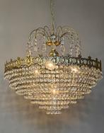 Xl vintage kristalen zakkroonluchter kroonluchter pegels, Huis en Inrichting, Lampen | Kroonluchters, Ophalen of Verzenden, Baak