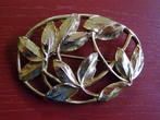 BROCHE ART NOUVEAU STIJL VERGULD FRANS DESIGNER LOUVRE, Overige materialen, 4 tot 7 cm, Ophalen of Verzenden, Zo goed als nieuw