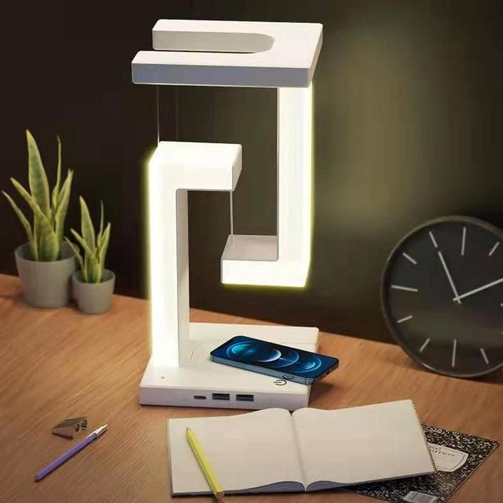 Set van 2 design bureaulampen met draadloze laadfunctie, Huis en Inrichting, Lampen | Tafellampen, Nieuw, Minder dan 50 cm, Ophalen of Verzenden