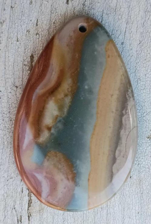 DB16 Ketting hanger imperial jasper 54x35mm, Sieraden, Tassen en Uiterlijk, Kettinghangers, Nieuw, Steen of Mineraal, Rood, Overige voorstellingen