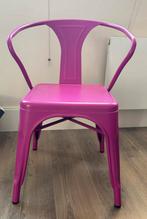 Leuke Roze Metalen Stoel - H76cm, Huis en Inrichting, Ophalen, Gebruikt, Overige kleuren, Metaal