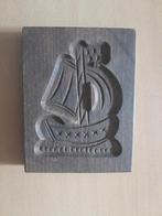Vintage Houten Koekplank Speculaasplank Zeilboot Schip, Ophalen