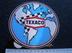 sticker texaco logo wereldbol aarde racing vintage, Verzenden, Zo goed als nieuw, Bedrijf of Vereniging