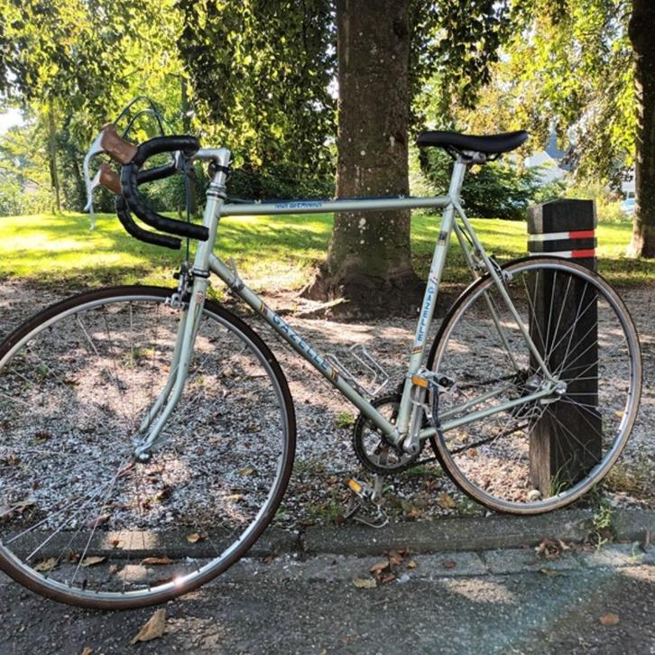 Gazelle tour de l avenir racefiets lichtgroen izgst 60 cm, Fietsen en Brommers, Fietsen | Racefietsen, Gebruikt, Gazelle, 10 tot 15 versnellingen