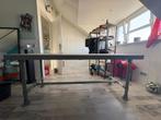 steigerhouten tafel 200x80 grey wash met buizenframe, Ophalen, Overige materialen, 200 cm of meer, 50 tot 100 cm
