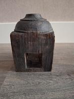 Stoere kandelaar / waxinelichthouder baluster, Huis en Inrichting, Woonaccessoires | Kandelaars en Kaarsen, Ophalen, Hout, Minder dan 25 cm