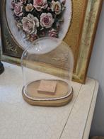 Vintage ovaal stolpje met origineel houten onderbord