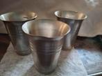 Vintage Tinnen Bekers - Set van 3, Antiek en Kunst, Ophalen of Verzenden
