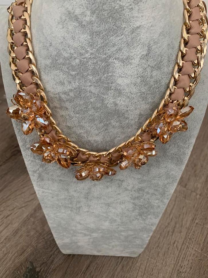 Partij 4 stuks luxe kettingen K126, Sieraden, Tassen en Uiterlijk, Kettingen, Nieuw, Overige materialen, Overige kleuren, Verzenden