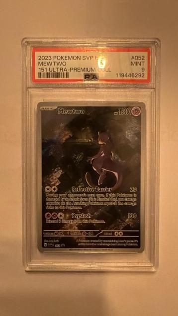 Mewtwo PSA 9 SLAB 151 Mew UPC Scarlet and violet 052 Promo beschikbaar voor biedingen