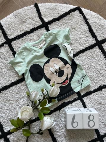 Heel goed groen H&M Mickey Mouse t-shirt shirt 68 baby top beschikbaar voor biedingen