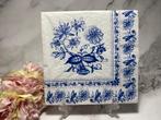 Knutsel servetten Delfts blauw rand bloemen decoupage nr 712, Ophalen of Verzenden, Nieuw, Materiaal