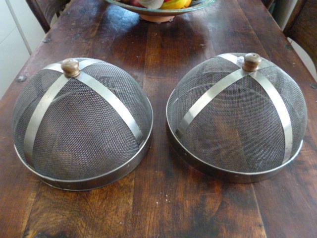 2 x metalen vliegenkap ijzeren banden en houten knop  Ø 27, Doe-het-zelf en Verbouw, Metalen, Nieuw, Ophalen of Verzenden