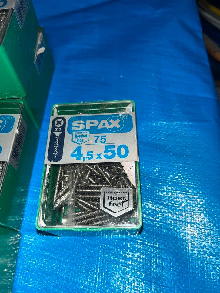 Spax Schroeven 4.5 x 50 -  5€ per pakje Nieuw in verpakking, Doe-het-zelf en Verbouw, IJzerwaren en Bevestigingsmiddelen, Nieuw