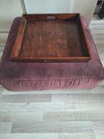 Hocker met dienblad, Italiaans design Natuzzi, Ophalen, Gebruikt, Landelijk, Stof