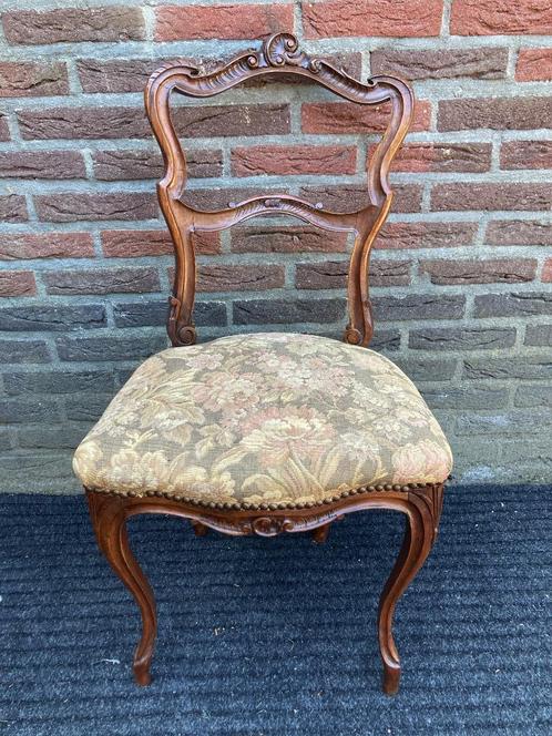 antiek louis philippe bijzetstoeltje, Antiek en Kunst, Antiek | Meubels | Stoelen en Banken, Ophalen