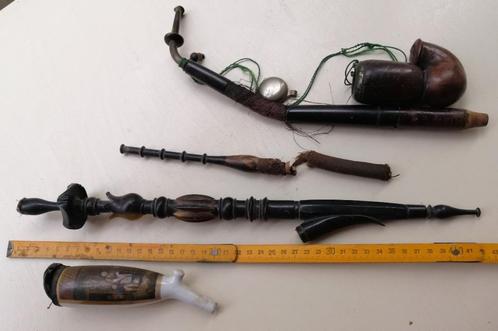 Antieke Porseleinen Pijpenkop etc., Verzamelen, Rookartikelen, Aanstekers en Luciferdoosjes, Gebruikt, (Water)pijp, Ophalen of Verzenden