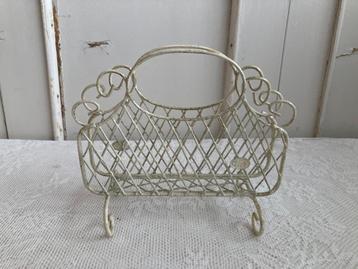 Brocante metalen brievenstandaard - servettenstandaard beschikbaar voor biedingen