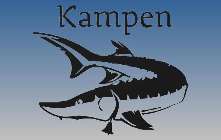 Kampersteur Sticker gebogen met tekst Zwart, Auto diversen, Autostickers, Ophalen of Verzenden