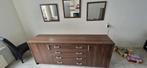 Stevige en mooie houten dressoir met stijlvolle 3 spiegels!!, Ophalen, Hout, uniek, stevig, Gebruikt, Eikenhout