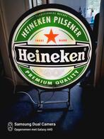 Mooie Heineken buiten verlichting 80 cm doorsnee, Ophalen, Zo goed als nieuw, Reclamebord, Plaat of Schild, Heineken