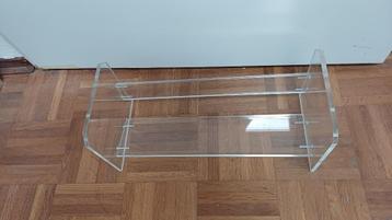 Vintage plexiglas CD houder, breed 41,5 cm beschikbaar voor biedingen