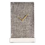 Nieuwe tafelklok zilver op wit marmeren voet - desk clock, Wilms, Nieuw, Ophalen of Verzenden, Staande klok