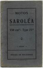 Sarolea type 25 K 350 cc pieces de rechange onderdelenboek, Motoren, Overige merken