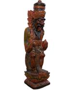 Antiek Balinees Priesterbeeld – Pendeta ca. 1880–1930 – Hout, Ophalen of Verzenden, Gebruikt
