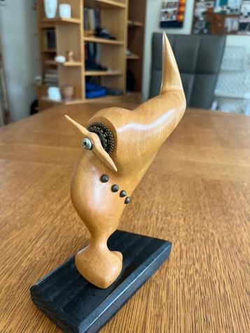 Houten sculptuur - Origineel - Beukenhout kunst beschikbaar voor biedingen
