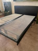 2 persoons bed (losse bedden), 180 cm, Gebruikt, Metaal, Zwart