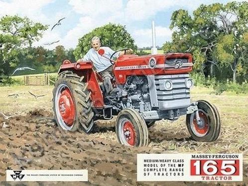 Massey Ferguson 165.  Metalen wandbord 30 x 40 cm, Verzamelen, Merken en Reclamevoorwerpen, Nieuw, Reclamebord, Ophalen of Verzenden