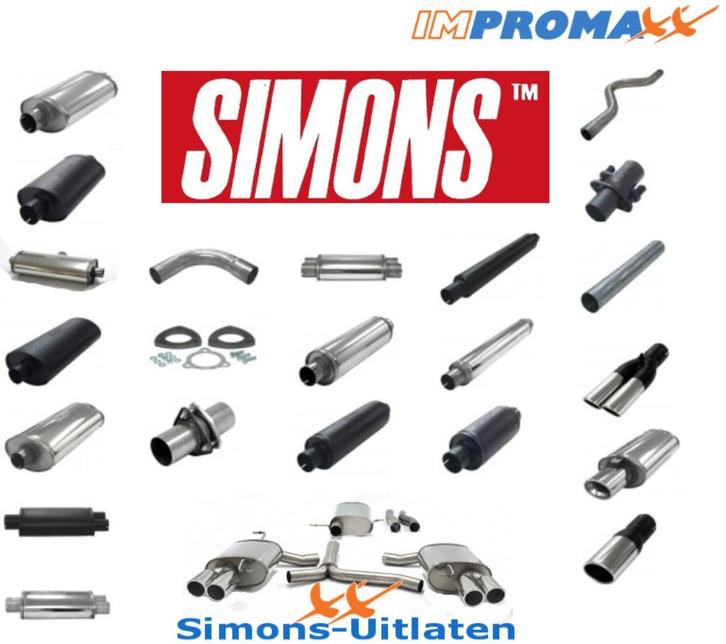 Universele Uitlaatdelen Simons, Auto-onderdelen, Uitlaatsystemen, Oldtimer onderdelen, Universele onderdelen, Nieuw, Ophalen of Verzenden
