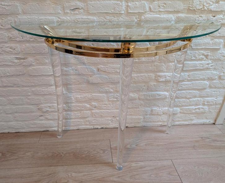 sidetable / wandtafel in Hollywood Regency stijl, Huis en Inrichting, Tafels | Sidetables, Zo goed als nieuw, 25 tot 50 cm, 100 tot 150 cm