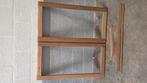 2 zware hardhouten ramen 65,4x120,5 TEAB, Doe-het-zelf en Verbouw, Glas en Ramen, Ophalen, Gevelraam of Ruit, Minder dan 80 cm