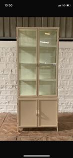 Buffetkast zand metaal glas exclusief 95 cm breed actie  la, 200 cm of meer, Nieuw, Glas, 25 tot 50 cm