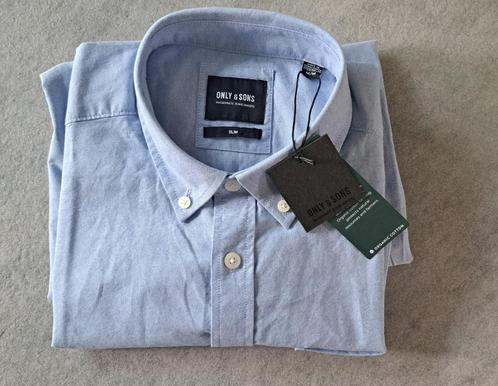 NIEUW! Only & Sons Lichtblauw Overhemd – Maat M, Kleding | Heren, Overhemden, Nieuw, Halswijdte 39/40 (M), Blauw, Ophalen of Verzenden