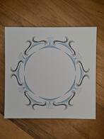 Geborduurde opleg kaart basiskaart wit, Hobby en Vrije tijd, Kaarten | Zelf maken, Ophalen of Verzenden, Zo goed als nieuw, Overige thema's