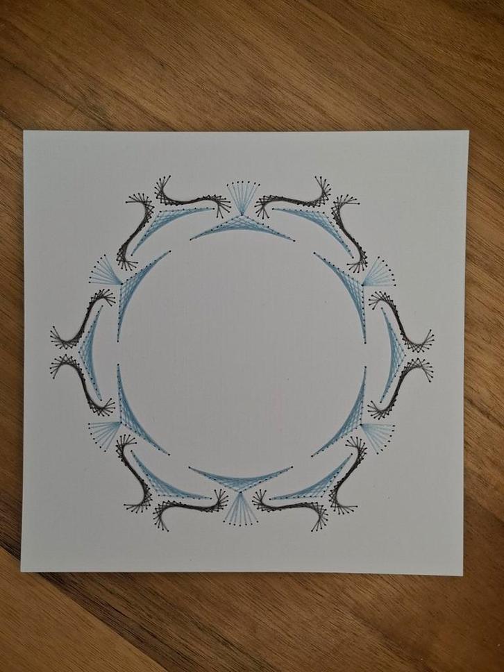 Geborduurde opleg kaart basiskaart wit, Hobby en Vrije tijd, Kaarten | Zelf maken, Zo goed als nieuw, Blanco kaart of Basiskaart