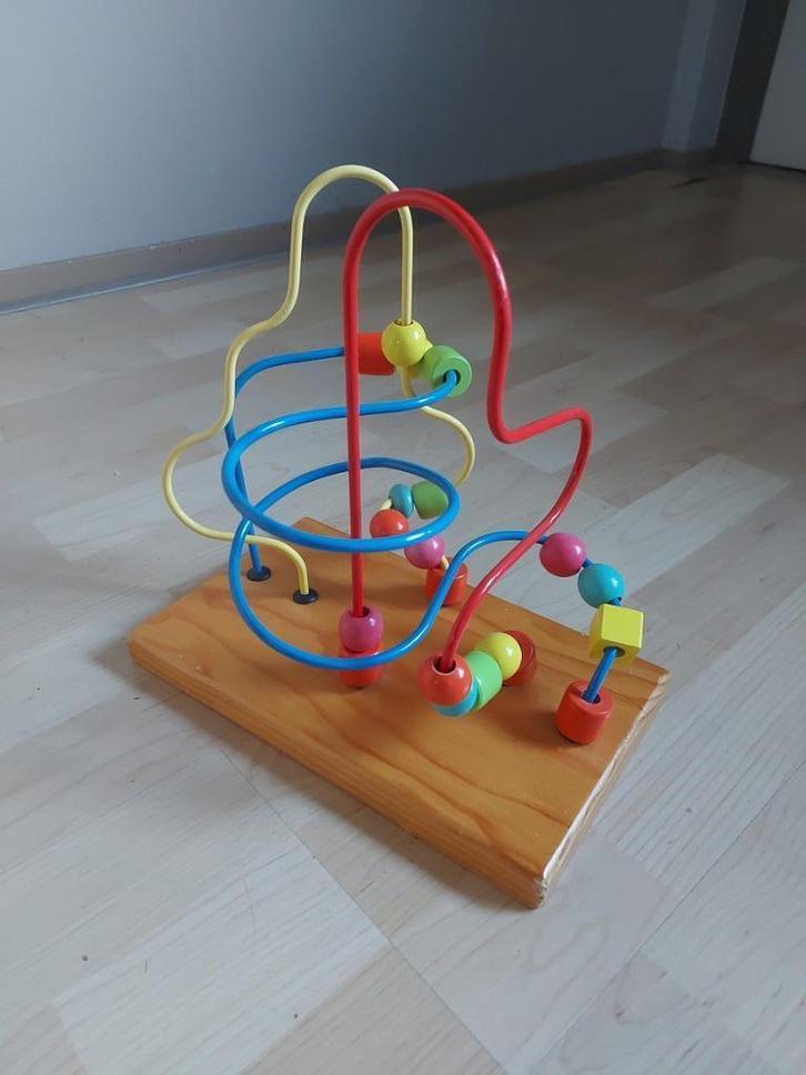 Kralenspiraal, Kinderen en Baby's, Speelgoed | Houten speelgoed, Gebruikt, Overige typen, Ophalen of Verzenden