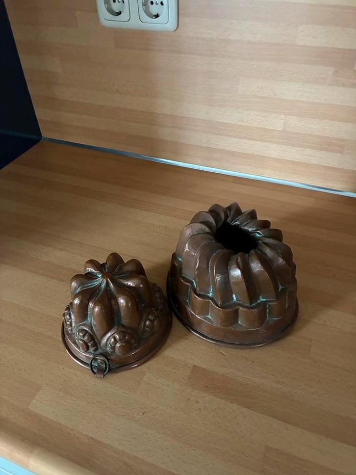 Koperen Puddingvormen - Set van 2, Antiek en Kunst, Antiek | Koper en Brons, Koper, Ophalen of Verzenden