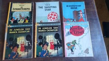 Kuifje stripboeken €1,50 per stuk of een bod voor alle 6 beschikbaar voor biedingen