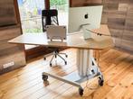 Zit-Sta bureau elektrisch hoek 160 x 160 cm, Huis en Inrichting, Bureaus, Ophalen, Elektrisch, Gebruikt, Bureau