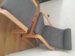 ikea POÄNG fauteuil en voetenbank, Ophalen, 75 tot 100 cm, Zo goed als nieuw, 50 tot 75 cm