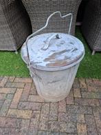 zinken vuilnisemmer oudje, Ophalen, Gebruikt, Metaal, Minder dan 50 cm