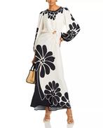 Farm Rio Black Palermo Cut Out Viscose Maxi Dress, Maat 38/40 (M), Wit, Ophalen of Verzenden, Zo goed als nieuw