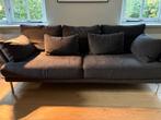 Donkergrijze Rolf Benz bank, Ophalen, Gebruikt, Driepersoons, 75 tot 100 cm