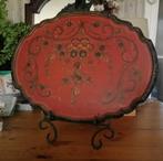 Houten dienblad Hindeloopen ossenrood 45 x 34 cm, Antiek en Kunst, Ophalen of Verzenden